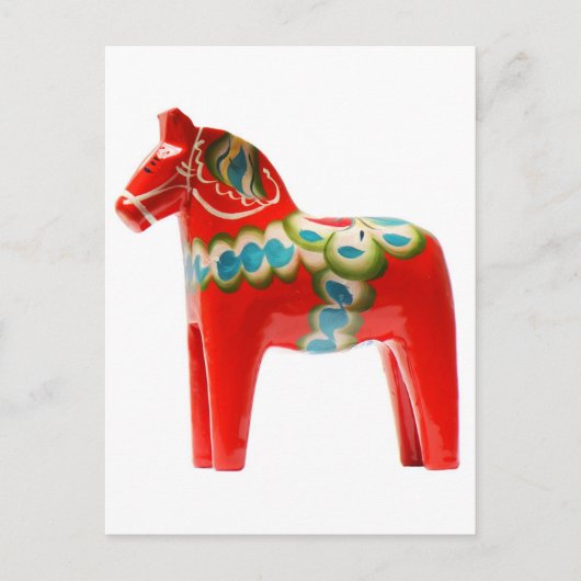 Zweden Dala Horse Briefkaart (Voorkant)
