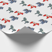 Zweden Dala Horse Dalecarlian Zweeds Cadeaupapier (Hoek)