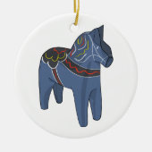 Zweden Dala Horse Dalecarlian Zweeds Keramisch Ornament (Voorkant)