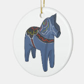 Zweden Dala Horse Dalecarlian Zweeds Keramisch Ornament (Links)