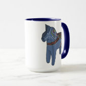 Zweden Dala Horse Dalecarlian Zweeds Mok (Voorkant rechts)