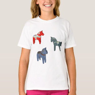 Zweden Dala Horse Dalecarlian Zweeds T-shirt