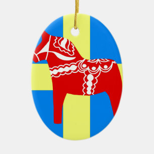 Zweden Dala Horse Keramisch Ornament