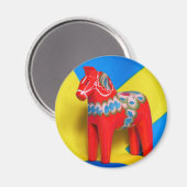 Zweden Dala Horse Magneet (Voorkant / Achterkant)
