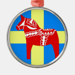 Zweden Dala Horse Metalen Ornament