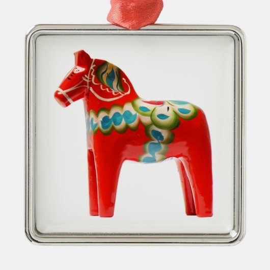 Zweden Dala Horse Metalen Ornament (Voorkant)