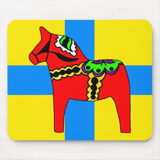 Zweden Dala Horse Muismat (Voorkant)