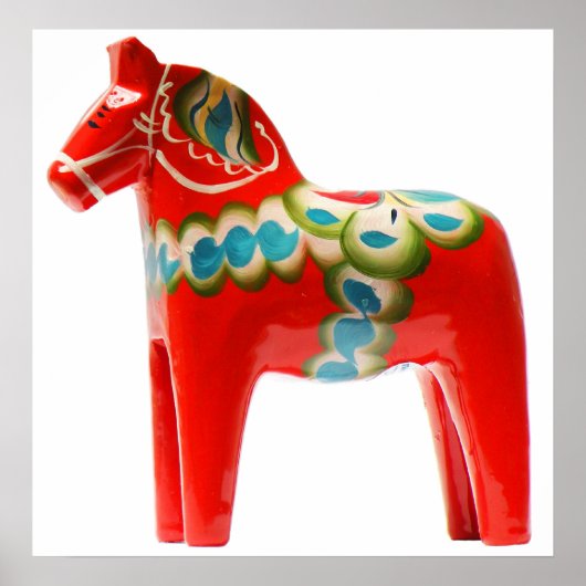 Zweden Dala Horse Poster (Voorkant)