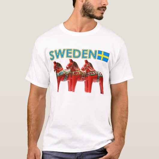 Zweden Dala Horse T-shirt (Voorkant)