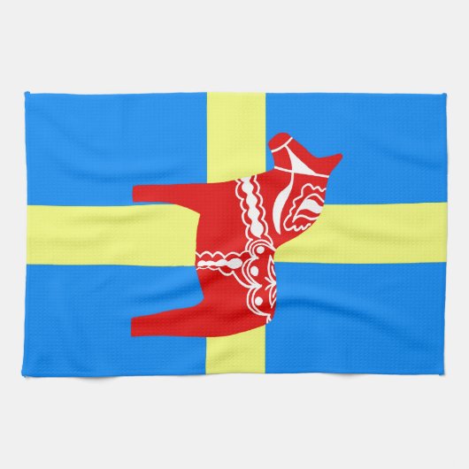 Zweden Dala Horse Theedoek (Horizontaal)