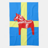Zweden Dala Horse Theedoek (Verticaal)
