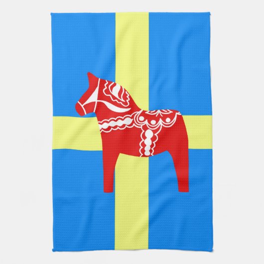 Zweden Dala Horse Theedoek (Verticaal)