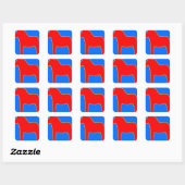 Zweden Dala Horse Vierkante Sticker (Vel)