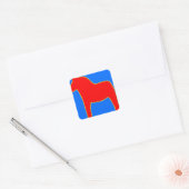 Zweden Dala Horse Vierkante Sticker (Envelop)