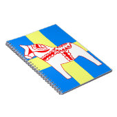 Zweden Dala Horse White Notitieboek (Rechterzijde)