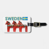 Zweden Dala Horses Bagagelabel (Voorkant horizontaal)