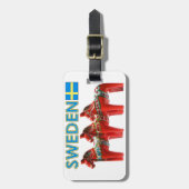 Zweden Dala Horses Bagagelabel (Voorkant verticaal)