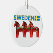 Zweden Dala Horses Keramisch Ornament (Rechts)