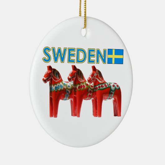 Zweden Dala Horses Keramisch Ornament (Rechts)