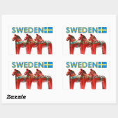 Zweden Dala Horses Rechthoekige Sticker (Vel)