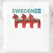 Zweden Dala Horses Rechthoekige Sticker (Tas)
