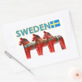 Zweden Dala Horses Rechthoekige Sticker (Envelop)
