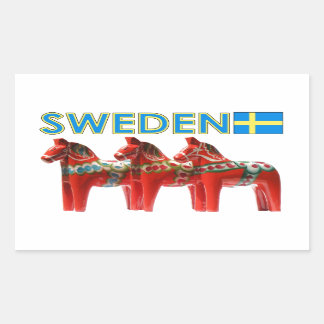 Zweden Dala Horses Rechthoekige Sticker