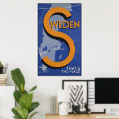 Zweden dat is de plaats poster (Thuiskantoor)