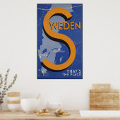 Zweden dat is de plaats poster (Keuken)