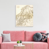 Zweden, Denemarken, Noorwegen Canvas Afdruk (Insitu (Woonkamer))