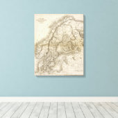 Zweden, Denemarken, Noorwegen Canvas Afdruk (Insitu (Houten vloer))
