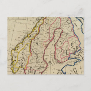 Zweden, Denemarken, Noorwegen en Finland 2 Briefkaart