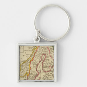 Zweden, Denemarken, Noorwegen, Finland, IJsland Sleutelhanger