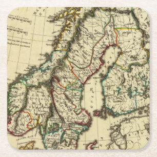 Zweden, Denemarken, Noorwegen, met de aangegeven g Kartonnen Onderzetters
