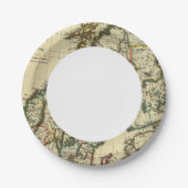 Zweden, Denemarken, Noorwegen, met de aangegeven g Papieren Bordje (Voorkant)