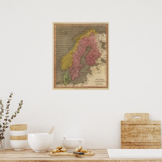 Zweden, Denemarken, Noorwegen Poster (Keuken)