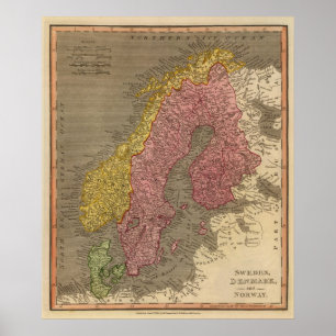Zweden, Denemarken, Noorwegen Poster