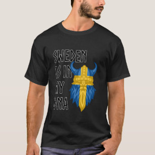 Zweden DNA Zweedse vlag Viking geschenken Scandina T-shirt