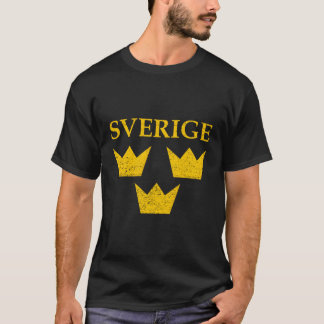 Zweden Drie Kronen Sverige Tre Kronor T-shirt