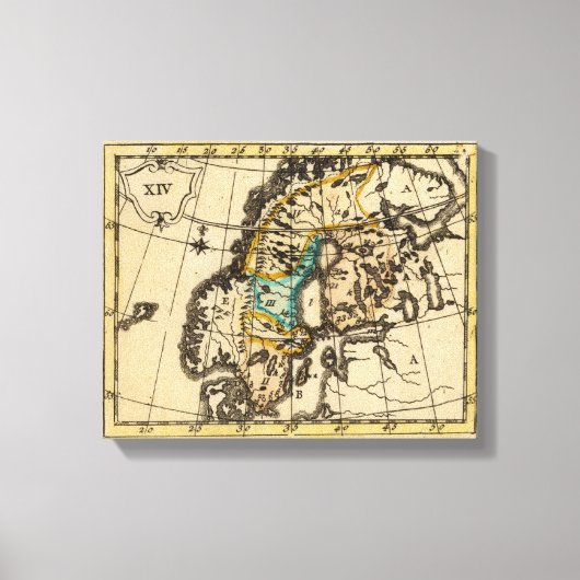 Zweden en Finland Canvas Afdruk (Voorkant)