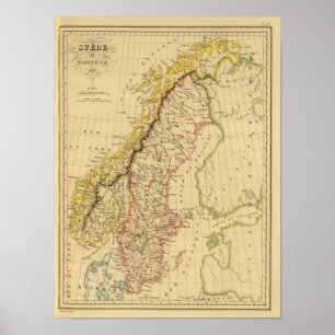 Zweden en Noorwegen 3 Poster