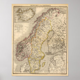 Zweden en Noorwegen 5 Poster