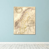 Zweden en Noorwegen Canvas Afdruk (Insitu (Houten vloer))