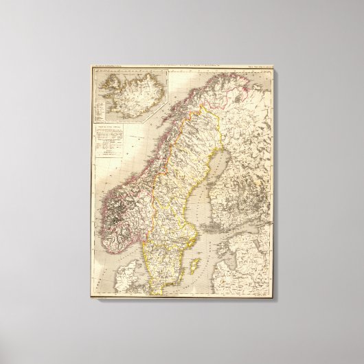 Zweden en Noorwegen Canvas Afdruk (Voorkant)