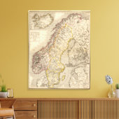 Zweden en Noorwegen Canvas Afdruk (Insitu (Woonkamer))