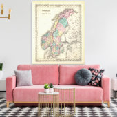 Zweden en Noorwegen Canvas Afdruk (Insitu (Woonkamer))