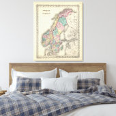 Zweden en Noorwegen Canvas Afdruk (Insitu (Slaapkamer))