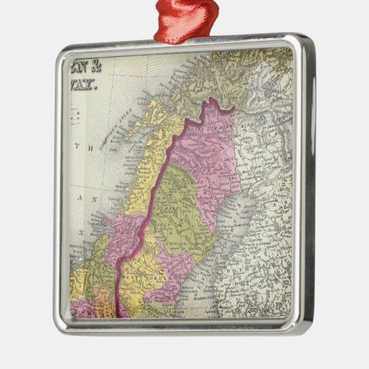 Zweden en Noorwegen Metalen Ornament (Links)