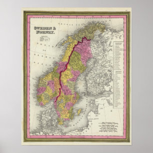 Zweden en Noorwegen Poster