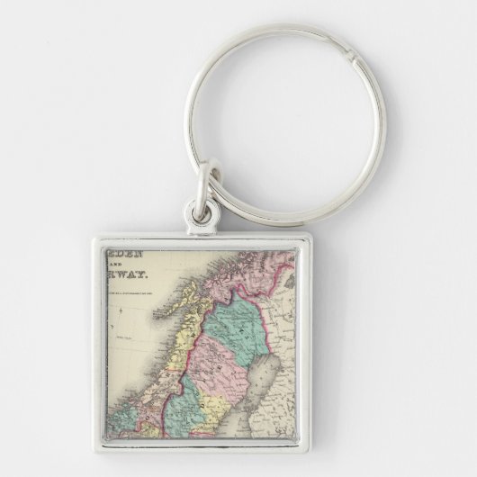 Zweden en Noorwegen Sleutelhanger (Voorkant)